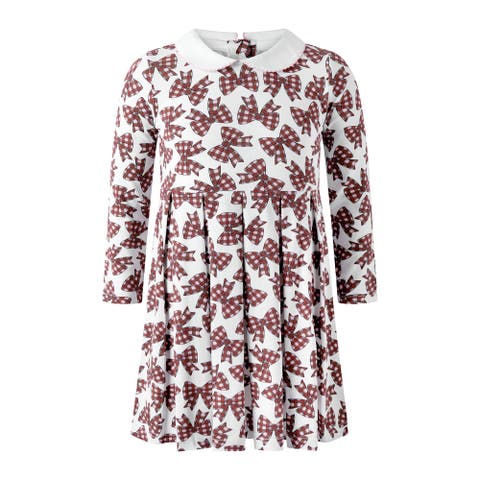 Tartan Bow Jersey Dress