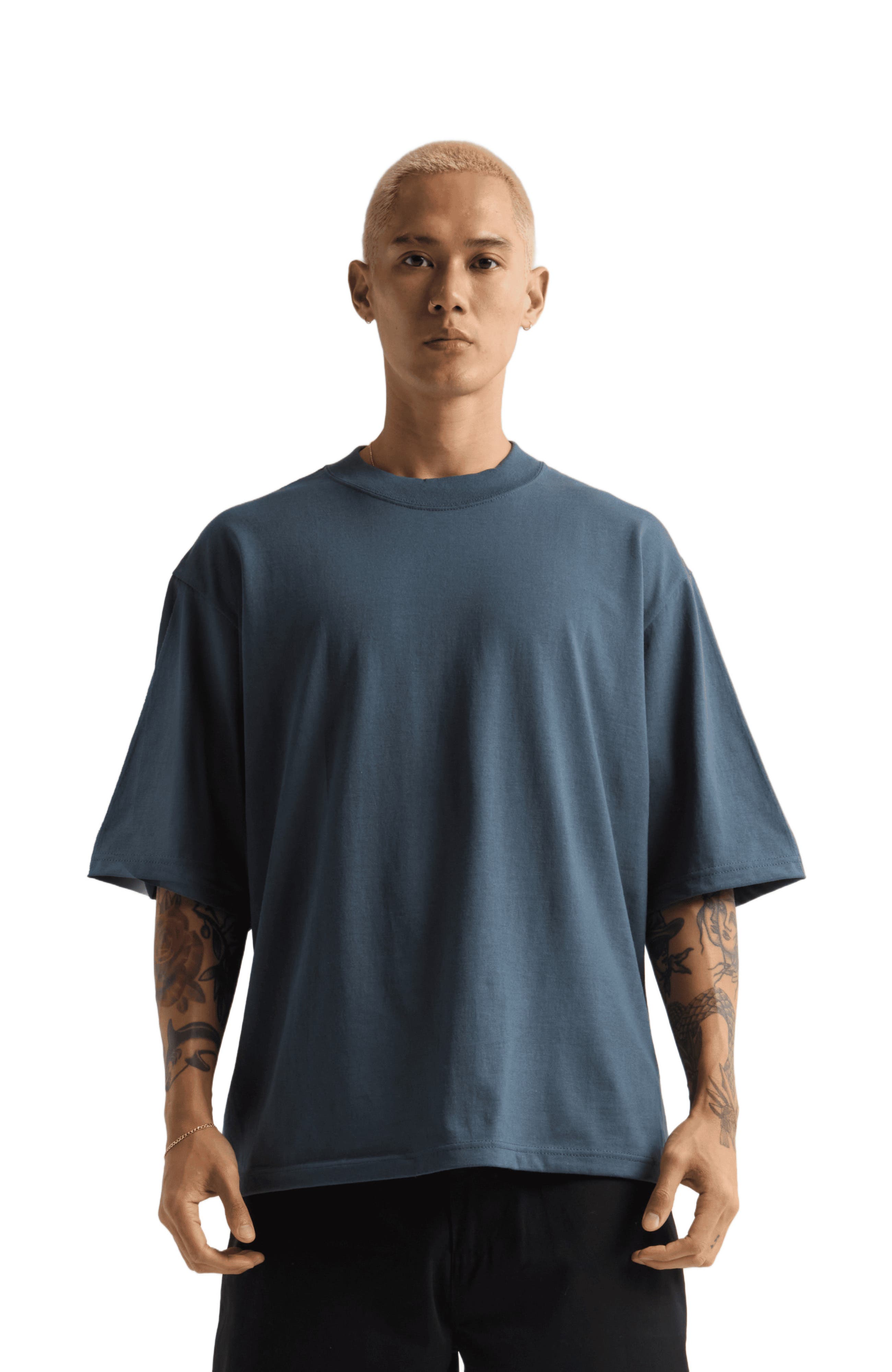 Shaka Wear Heavyweight Oversize Tee in Slate Blue 