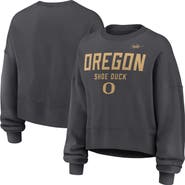 Nike Women's Nike Charcoal Oregon Ducks Shoe Duck Sweatshirt