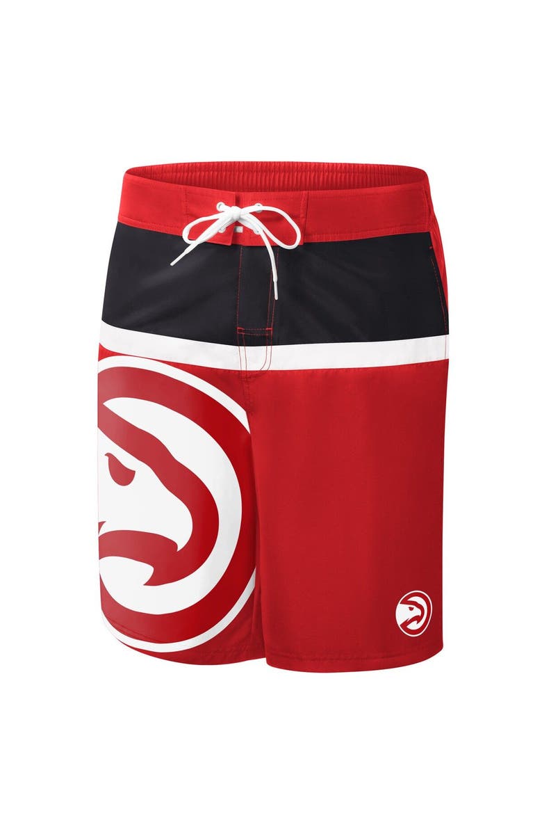 G-III SPORTS BY CARL BANKS Men's G-III Sports by Carl Banks Red Atlanta Hawks Sea Wind Swim Trunks, Alternate, color, Red