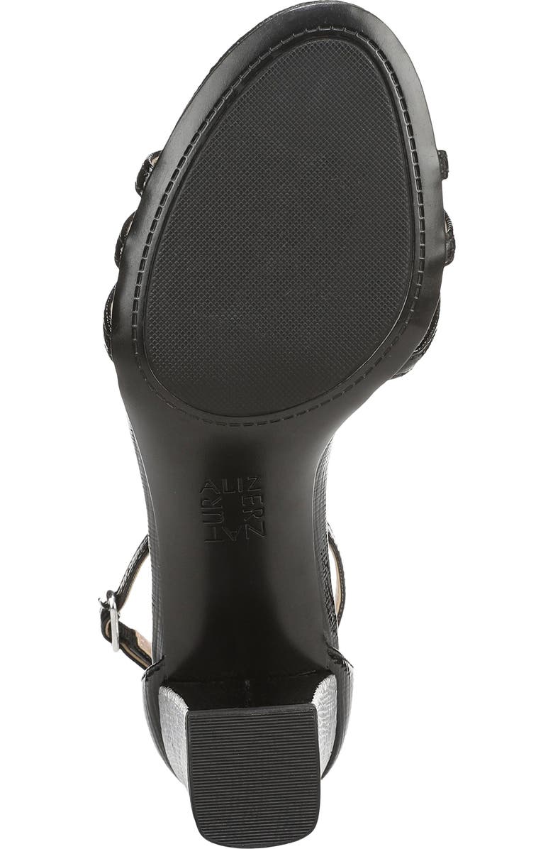 Naturalizer Heidi Sandal, Alternate, color, Black Textured Faux Leather