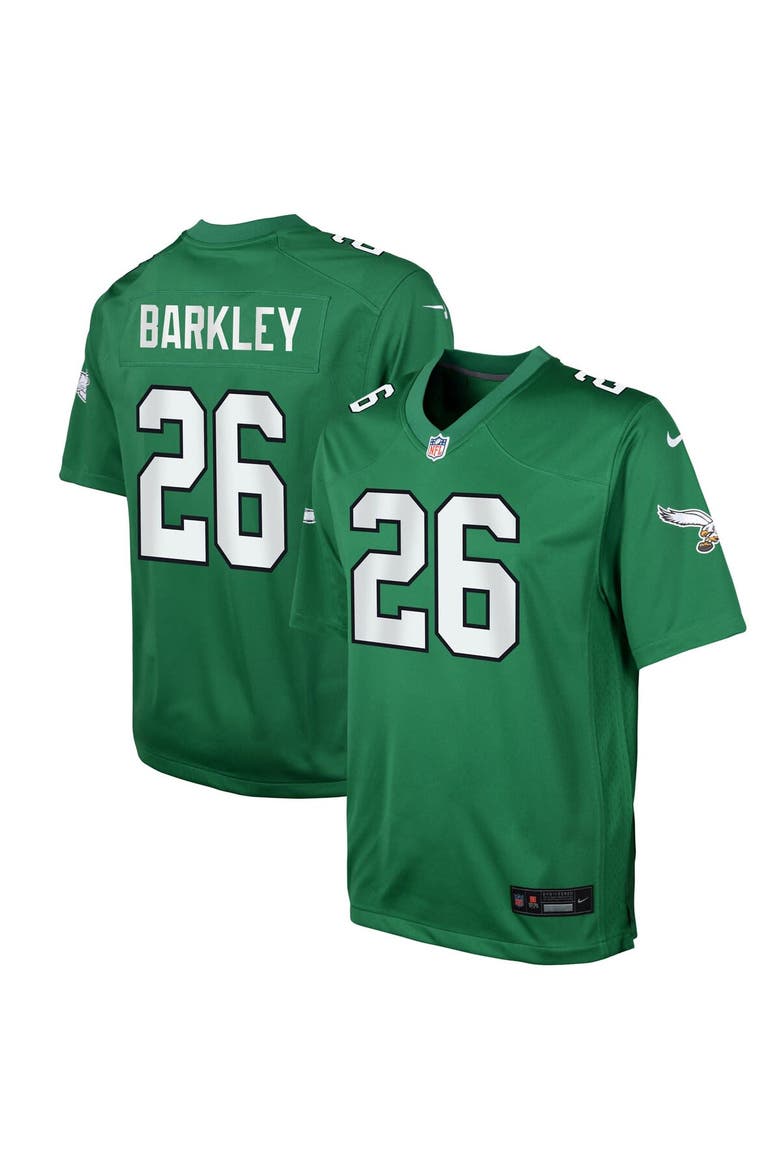 Youth Nike Saquon Barkley Kelly Green Philadelphia Eagles Game Jersey, Main, color, Kelly Green