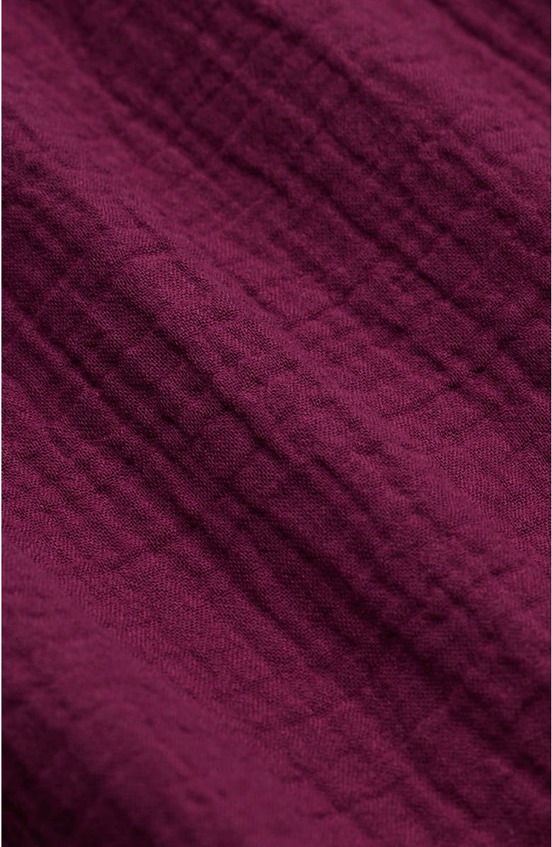 Pact Organic Cotton Coastal Double Gauze Tiered Maxi Skirt, Alternate, color, Sangria