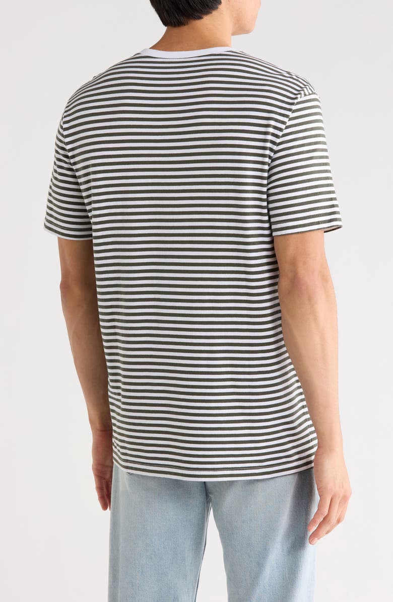 AG Bryce V-Neck Cotton T-Shirt, Alternate, color, True White/Ash Green