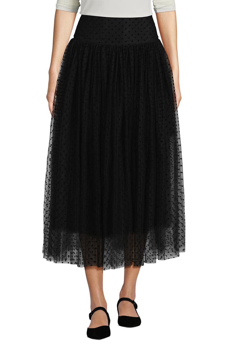 Lands' End Tulle Midi Skirt, Alternate, color, 