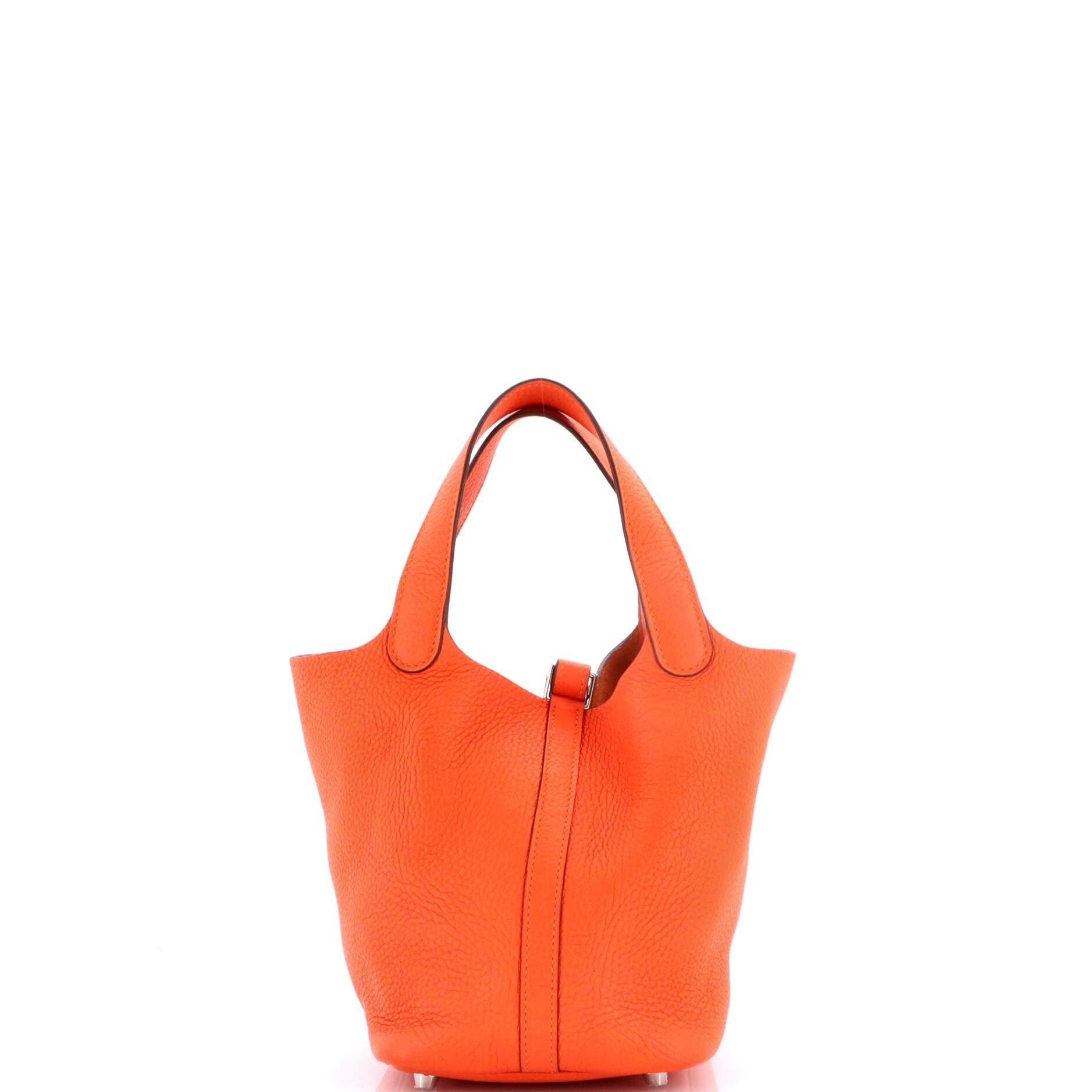 Pre-Owned Hermes Picotin Lock Bag Clemence PM, Alternate, color, Feu