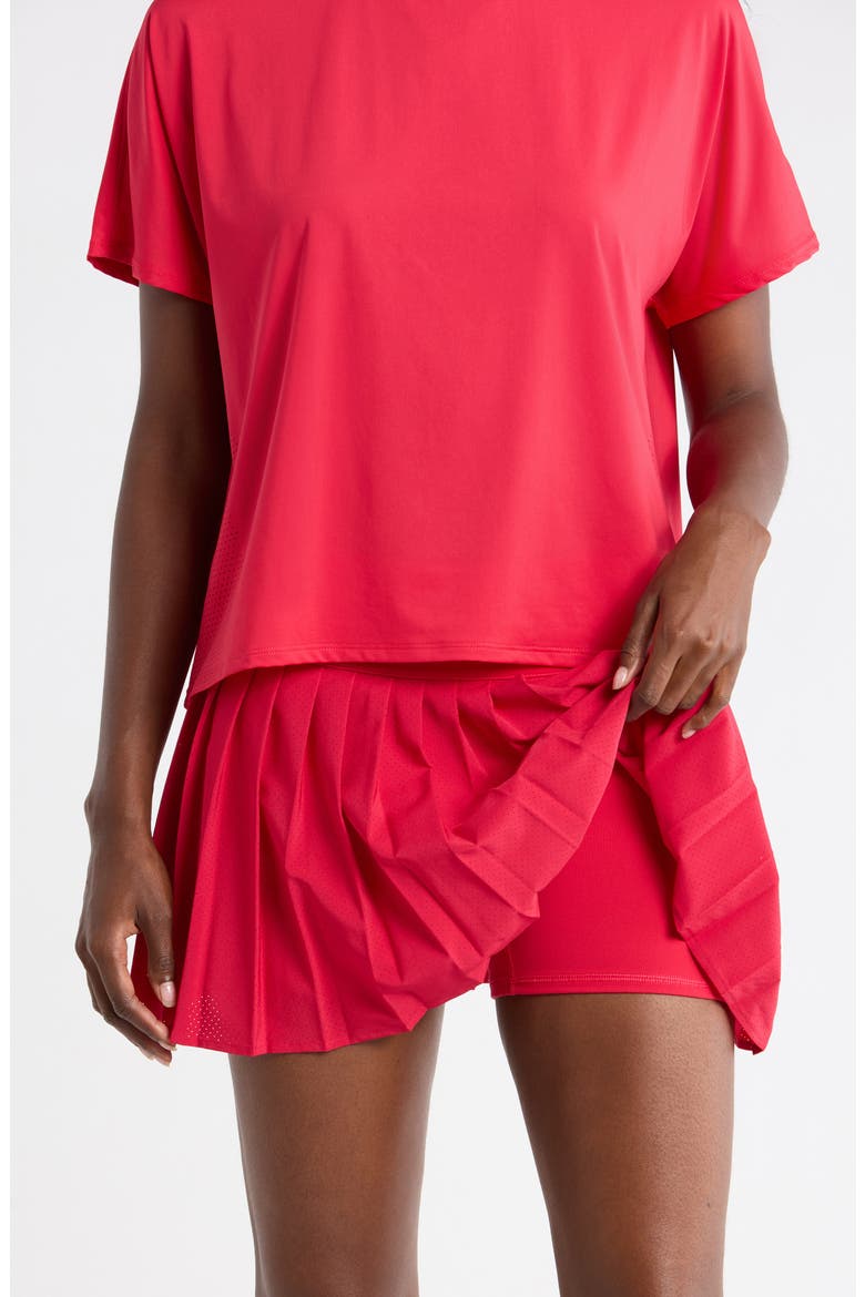 Lightstreme Crosscourt Pleated Active Skort, Alternate, color, SPICY RED