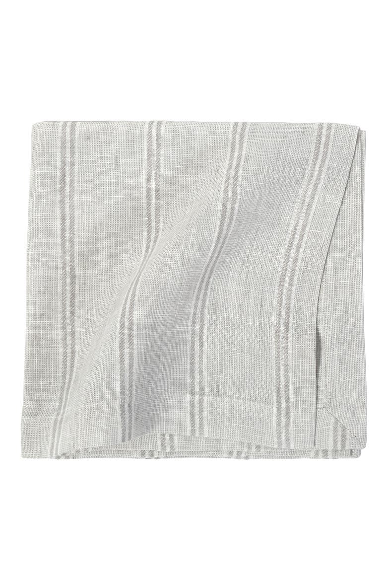 Mendocino Set of 4 Linen Napkins, Main, color, LIGHT GREY