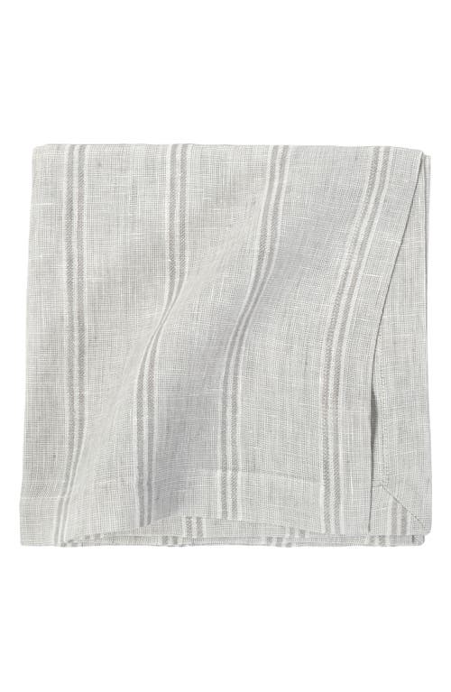 Pom Pom At Home Mendocino Set Of 4 Linen Napkins In Light Grey
