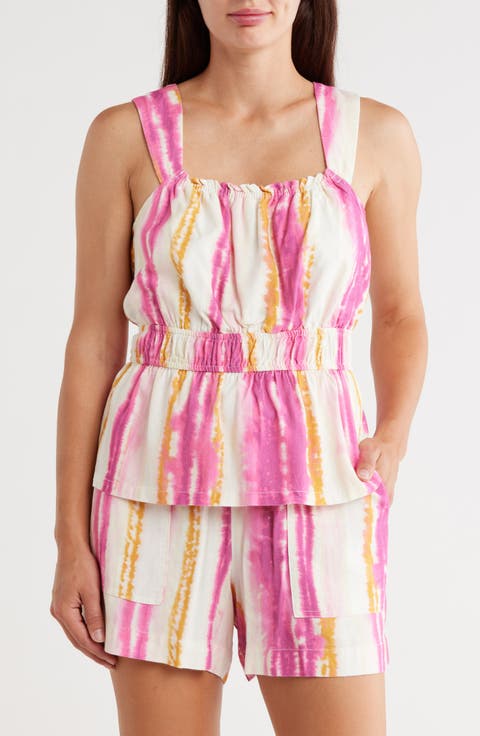 Shirred Peplum Tank