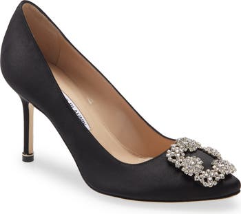 Manolo Blahnik Hangisi Crystal Buckle Pump (Women) | Nordstrom
