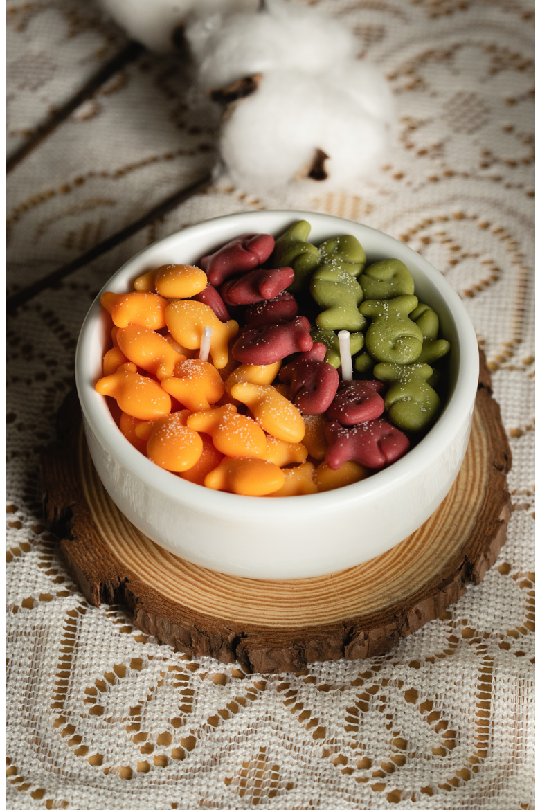 Fish & Crackers Candle Bowl, Alternate, color, Multi-color
