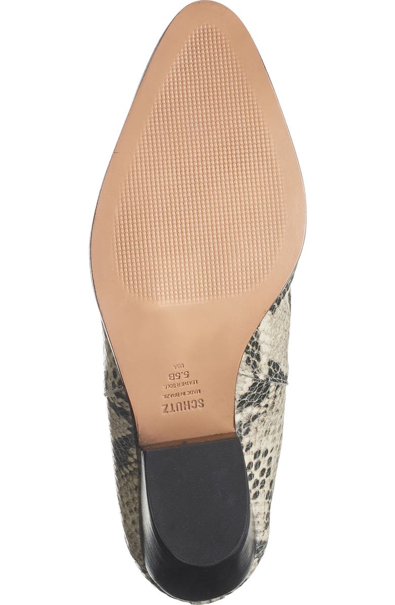 Schutz Luccyen Embossed Snake Skin Bootie, Alternate, color,