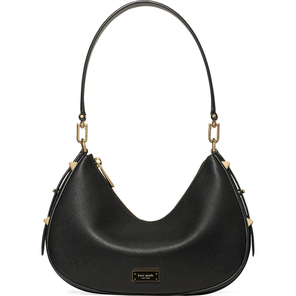 Kate Spade New York Liv Pebble Leather Convertible Shoulder Bag In Black