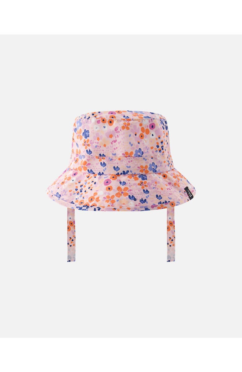 Deux par Deux Baby Girl's Beach Hat Lavender Printed Fields Flowers, Main, color,