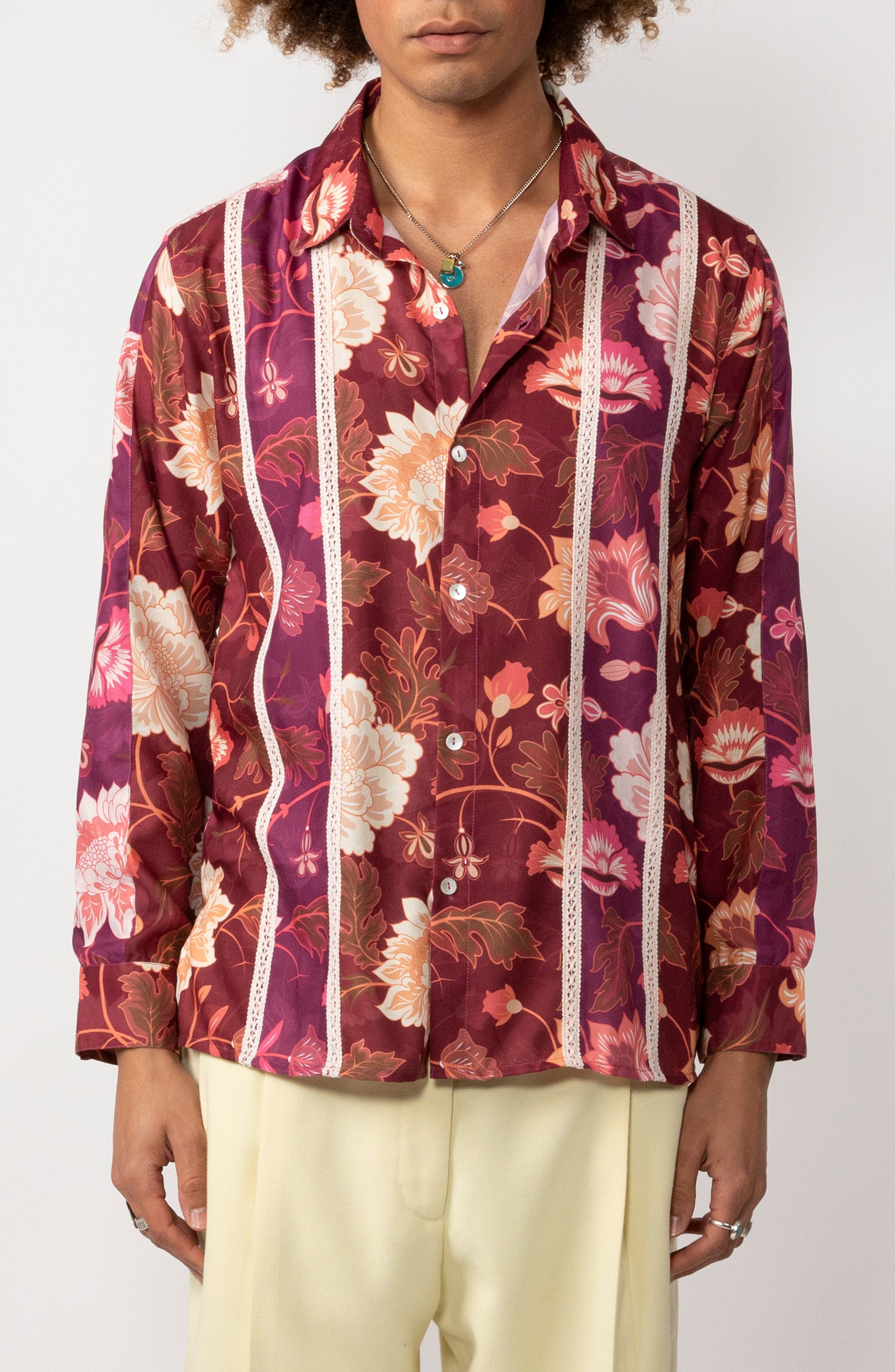 Raga Man Fitan Regular Fit Floral Button-Up Shirt