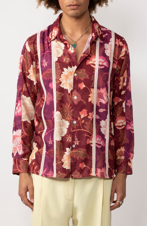 Fitan Regular Fit Floral Button-Up Shirt