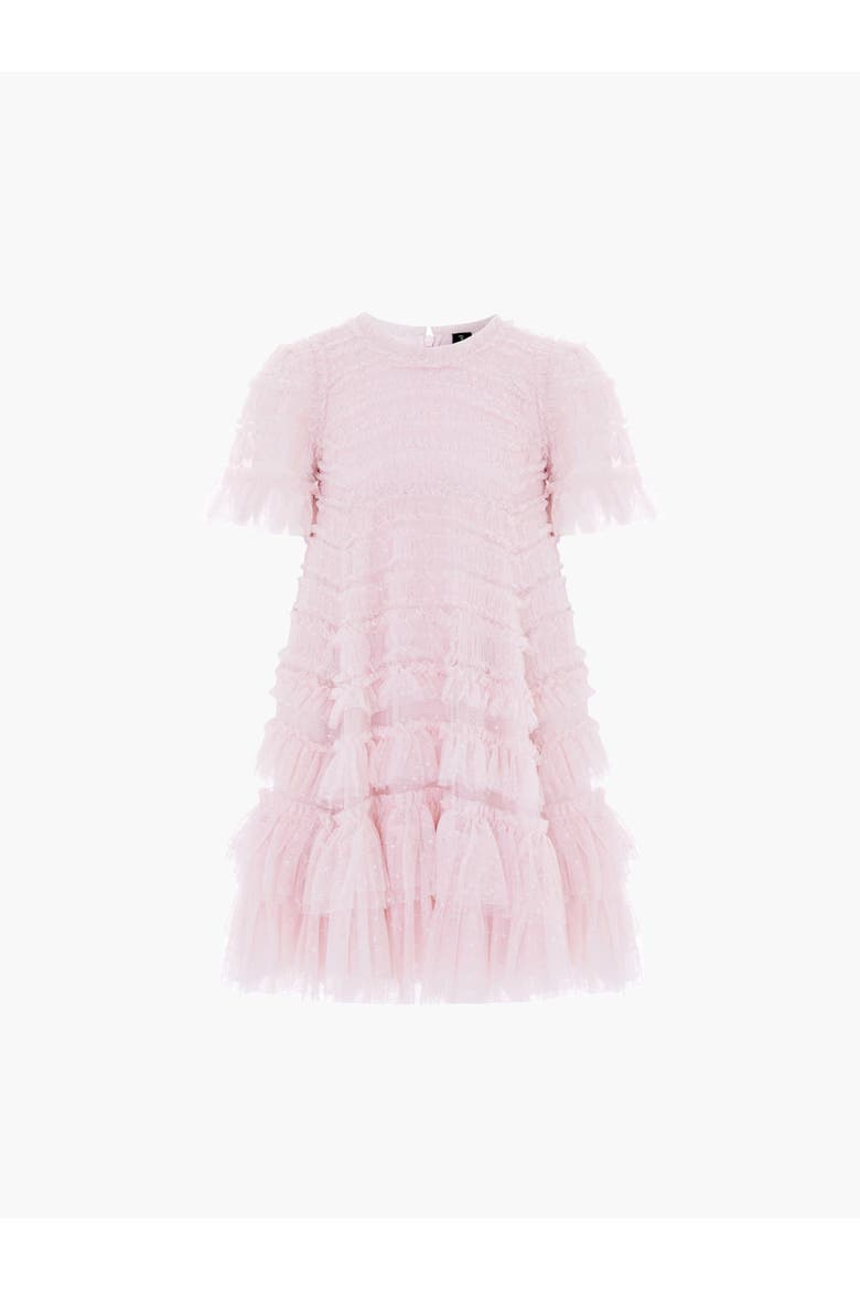 Kids' Valentine Ruffle Detail Dress, Alternate, color, Shell