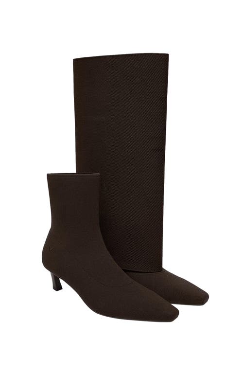 Vivaia 2-in-1 Detachable Mid Heel Boots In Brown