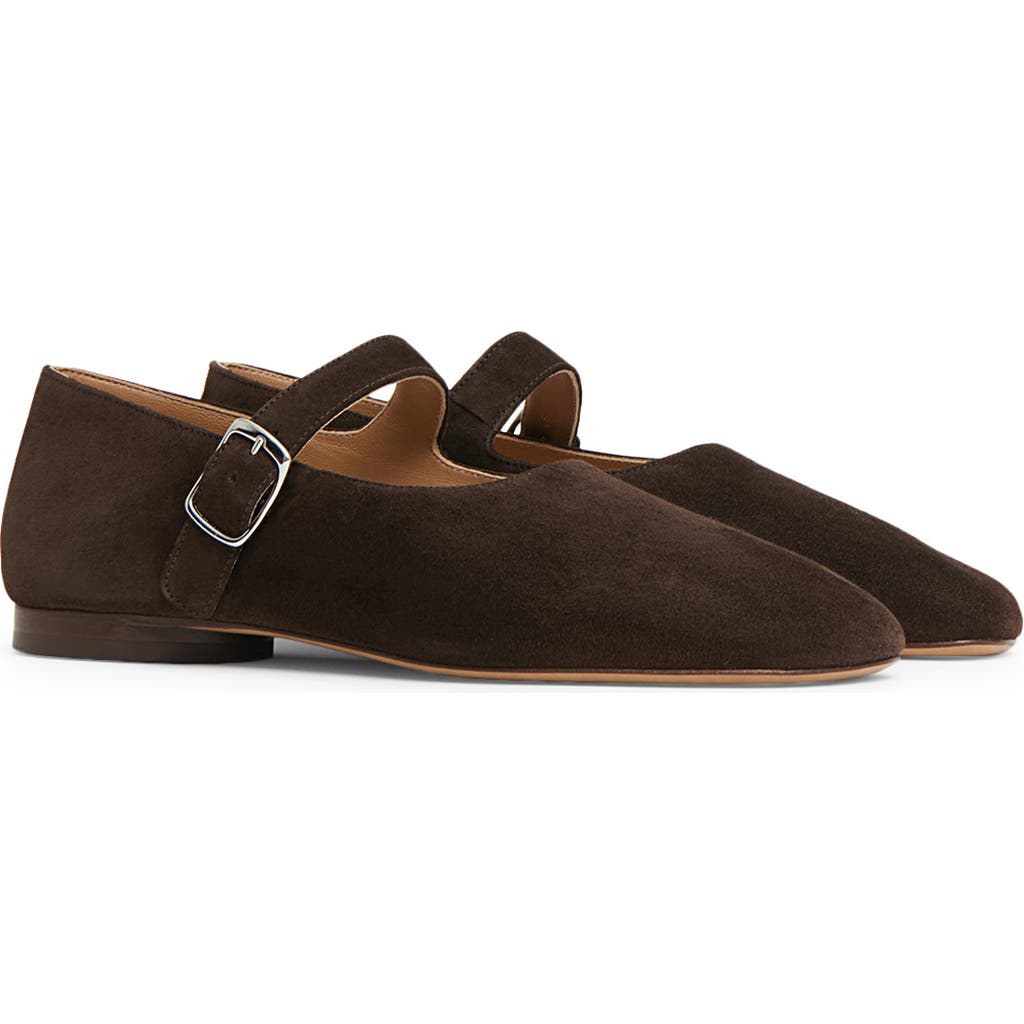 Mansur Gavriel Glove Mary Jane Flat in Espresso at Nordstrom, Size 35.5
