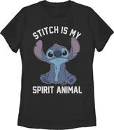 Lilo & Stitch Women's My Spirit Animal Is Stich Short Sleeve Graphic T-Shirt