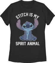 Lilo & Stitch Women's My Spirit Animal Is Stich Short Sleeve Graphic T-Shirt