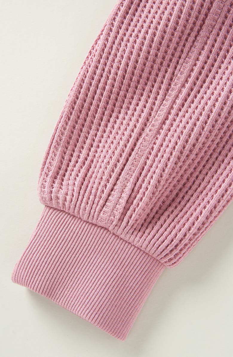 Treasure & Bond Kids' Cozy Waffle Sweatshirt, Alternate, color, Purple Victoria