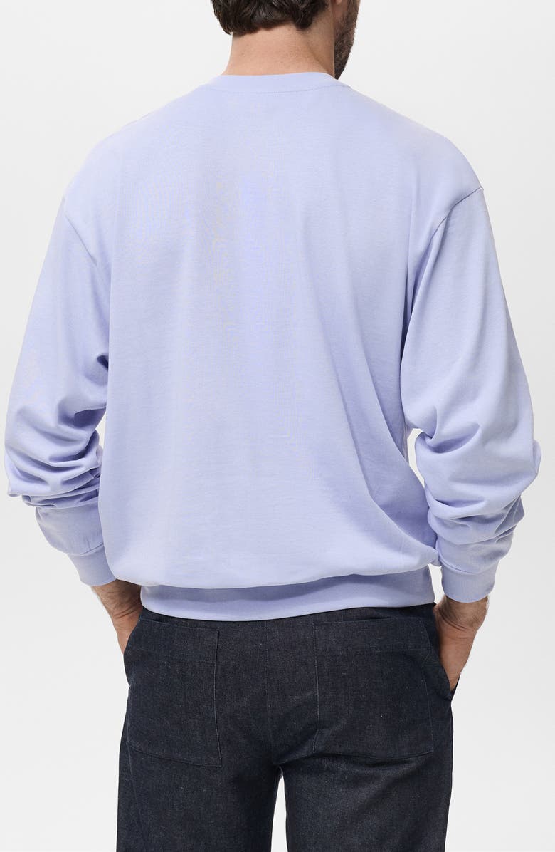 MANGO Cotton Sweatshirt, Alternate, color, Sky Blue