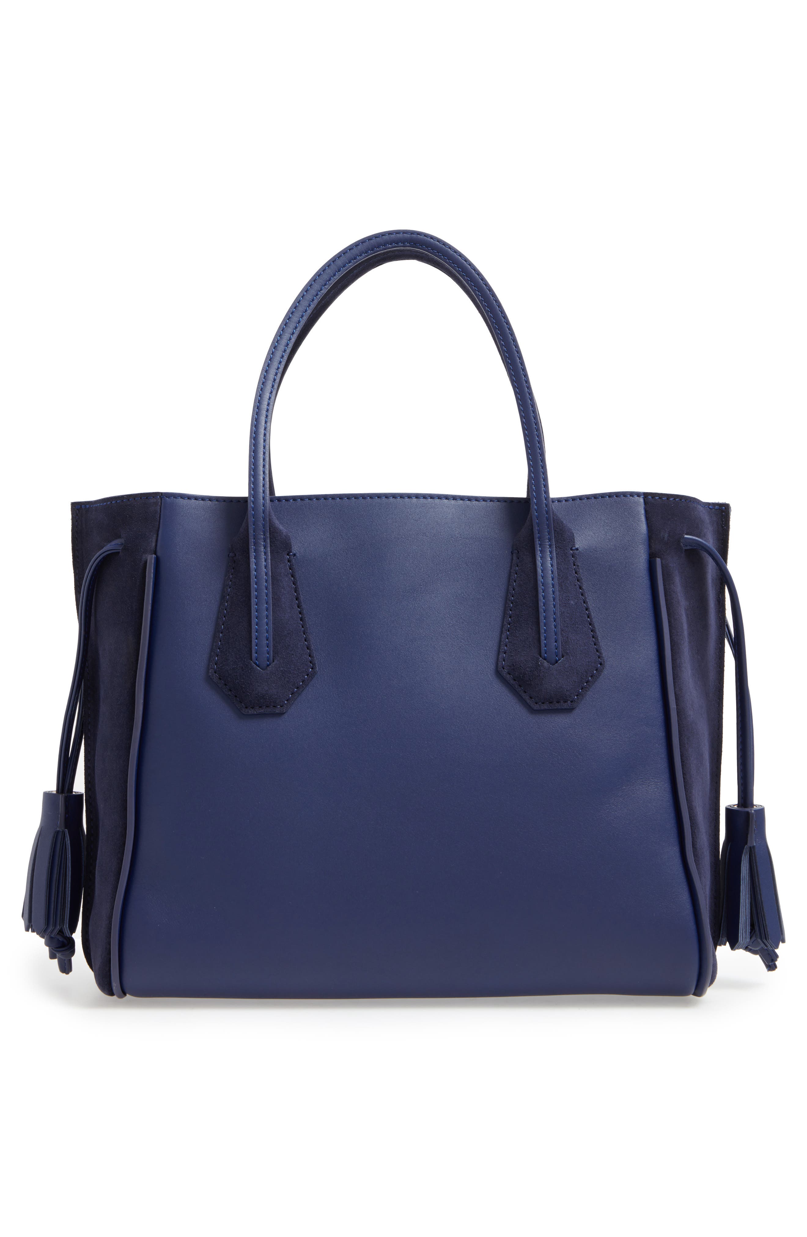 Longchamp 'Small Penelope Fantasie' Leather Tote, Alternate, color, Blue
