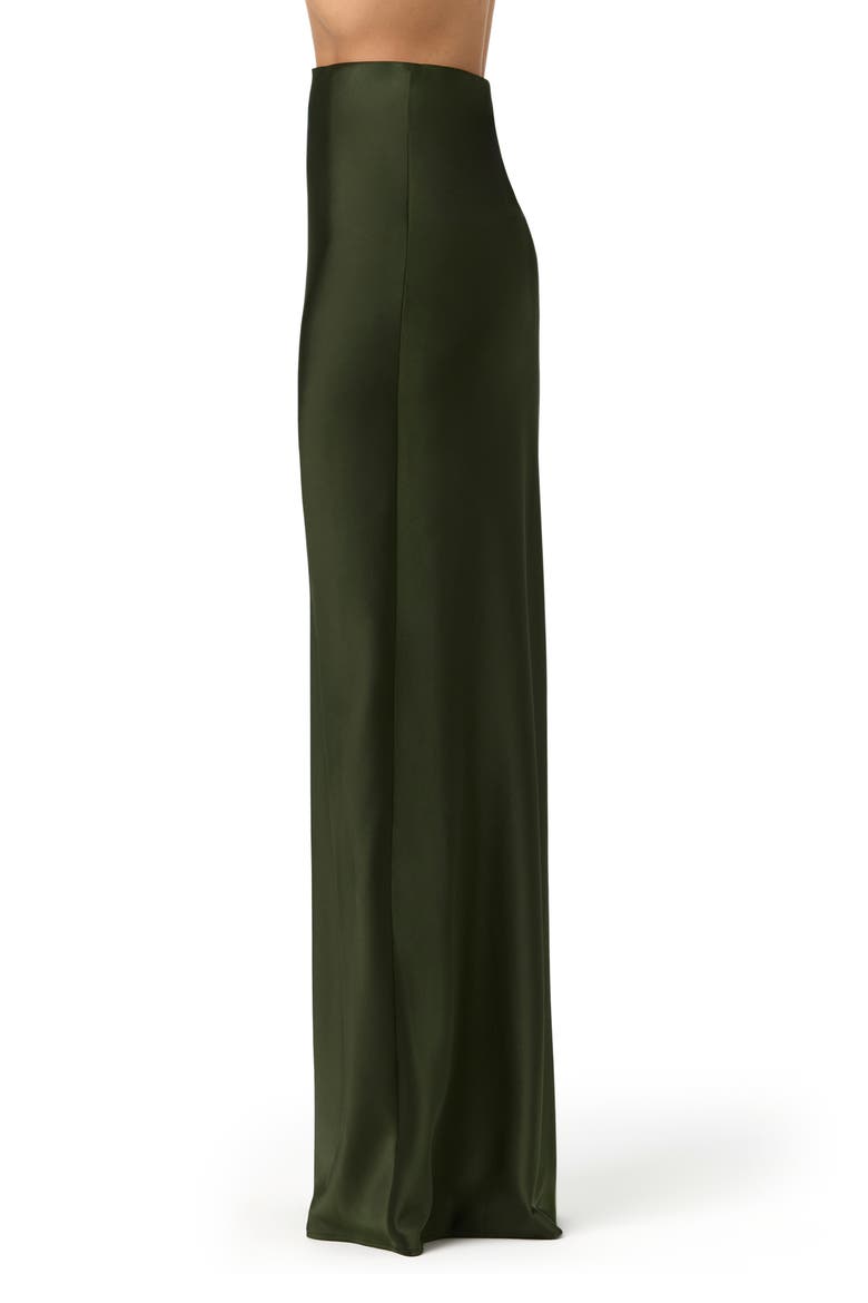Silk Maxi Skirt, Alternate, color, NOIR GREEN