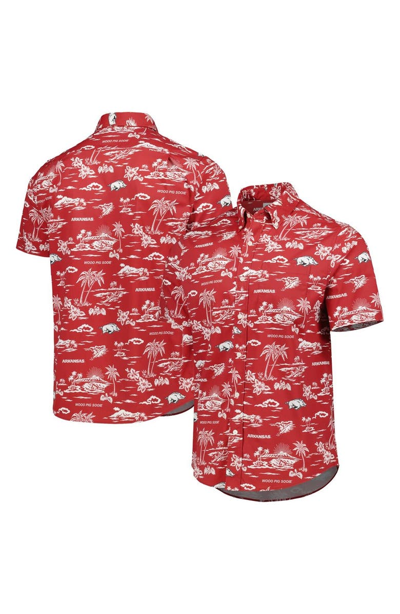 Reyn Spooner Men's Reyn Spooner Cardinal Arkansas Razorbacks Performance Button-Down Shirt, Main, color, 