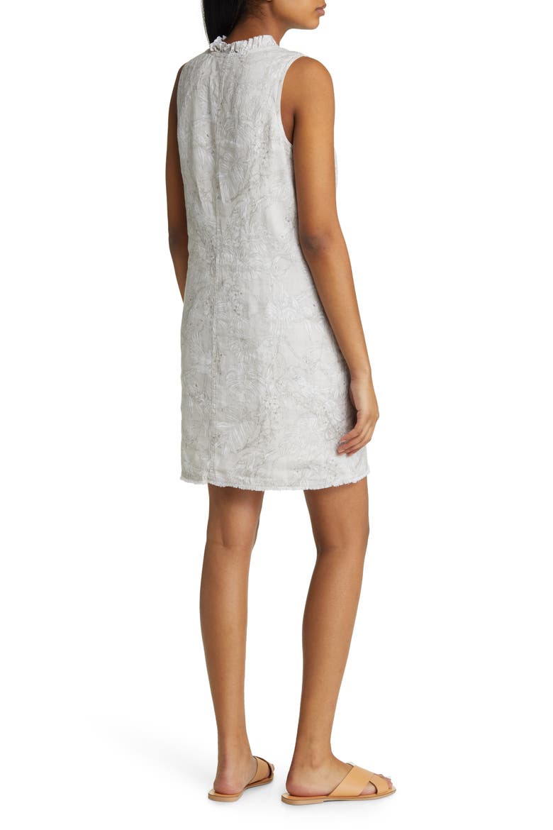 Totally Toile Linen Shift Dress, Alternate, color, KHAKI SAND