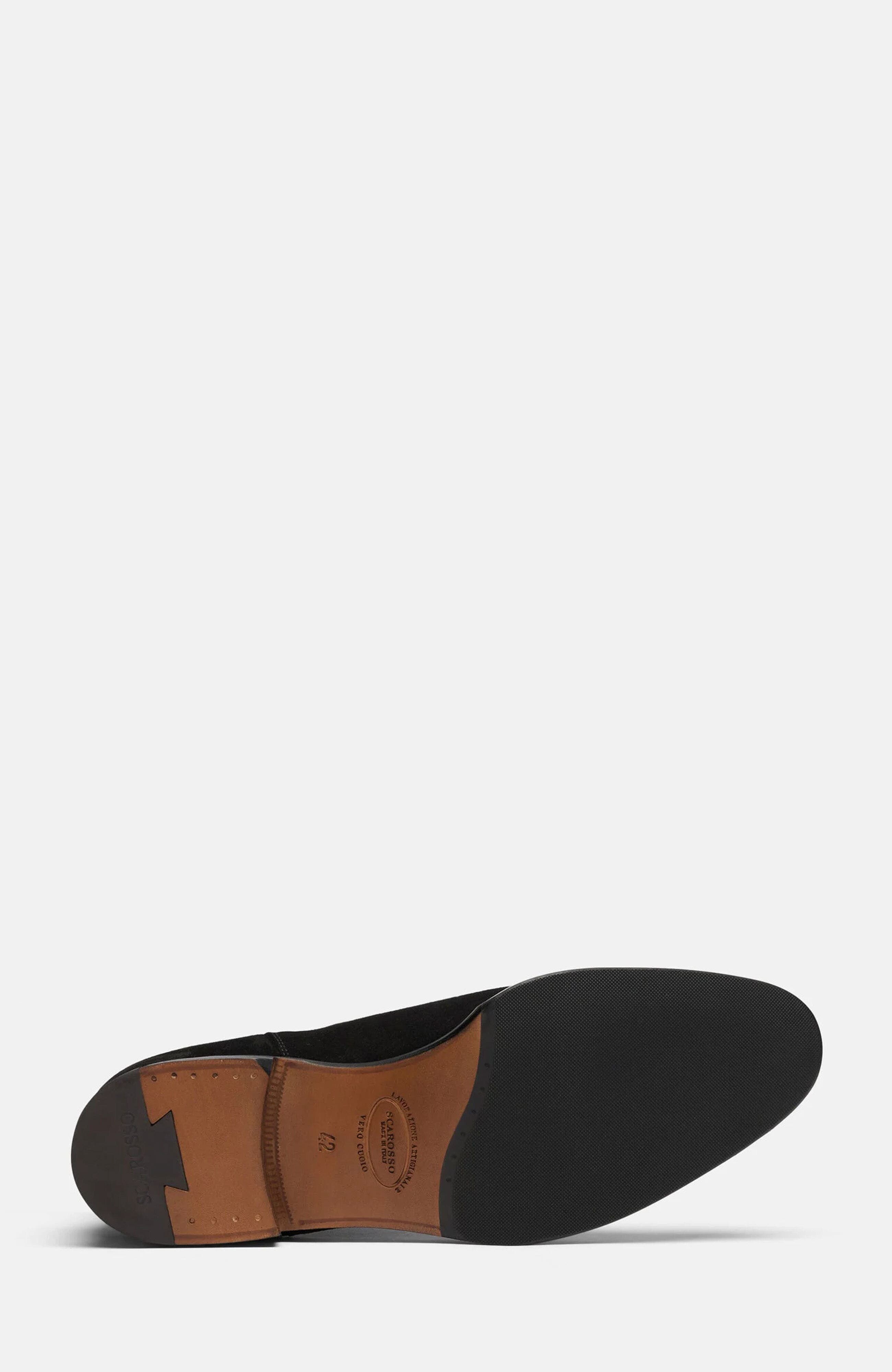 Giancarlo Chelsea Boots, Alternate, color, Black - suede