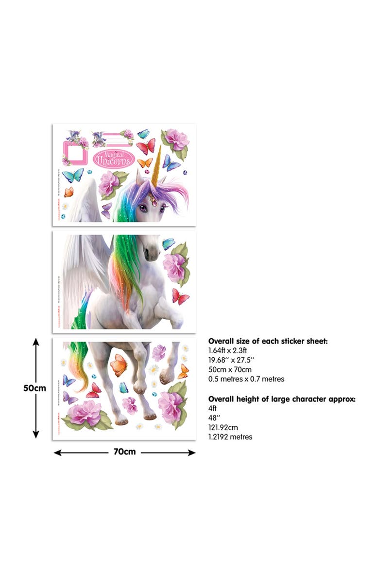 Wallpops Magical Unicorn Large Character Sticker, Alternate, color, Multicolor