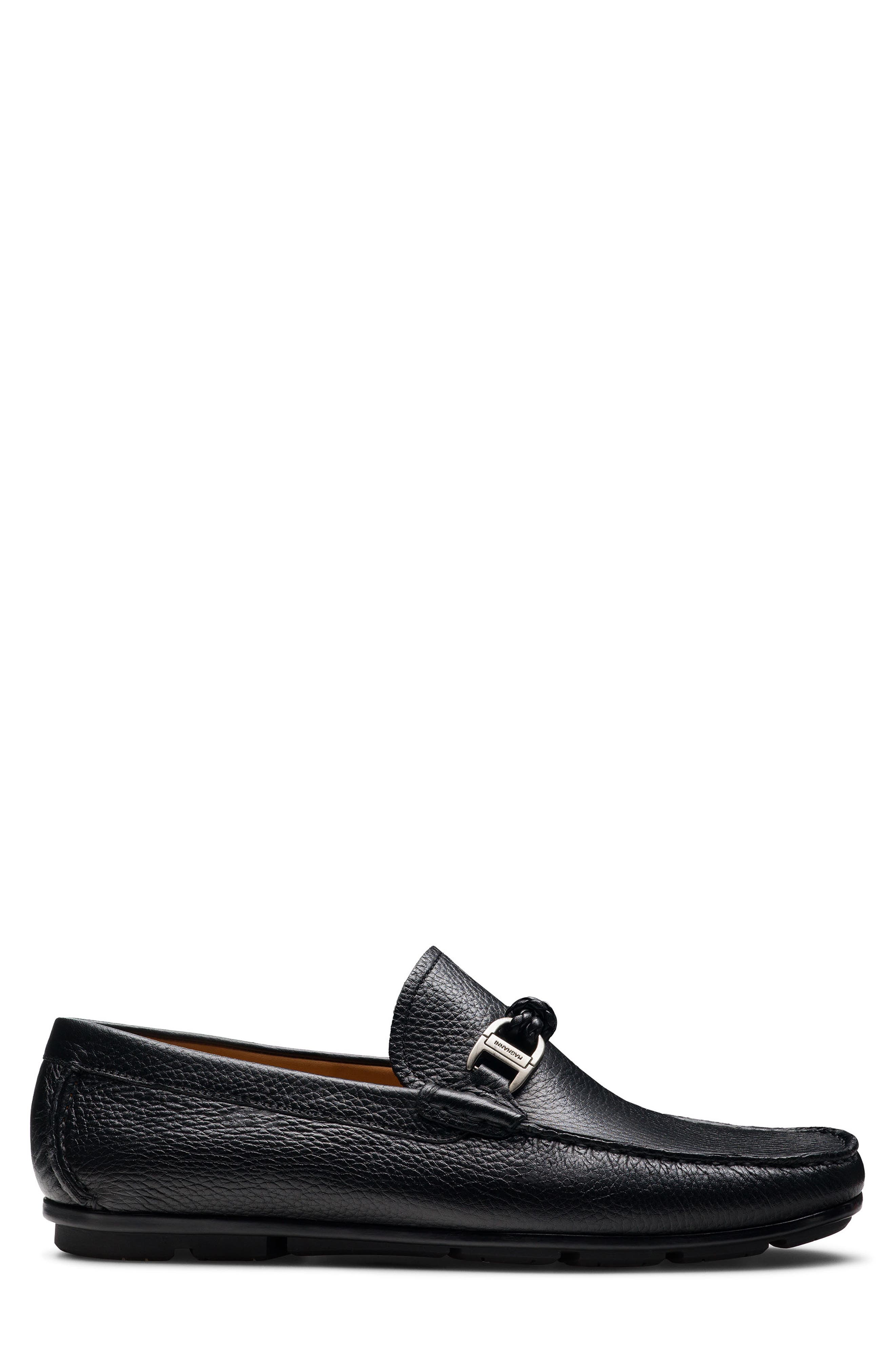 Magnanni Monterey Braid Bit Loafer, Alternate, color, Tumbled Black