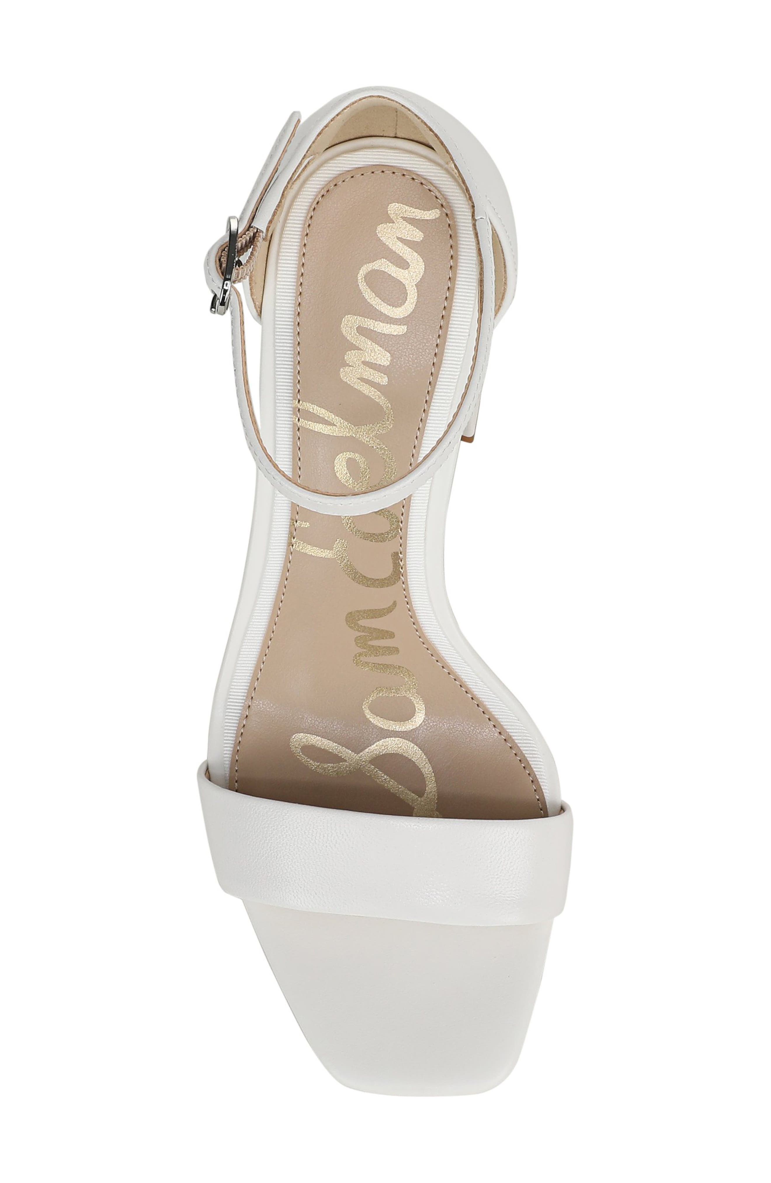 Daniella Ankle Strap Sandal, Alternate, color, BRIGHT WHITE