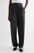 Givenchy Double Pleat Low Waist Wool Grain de Poudre Pants
