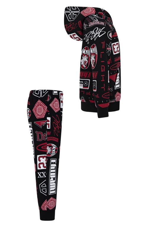 Shop Jordan Kids' Mj Essentials Brooklyn Fleece Hoodie & Joggers Set