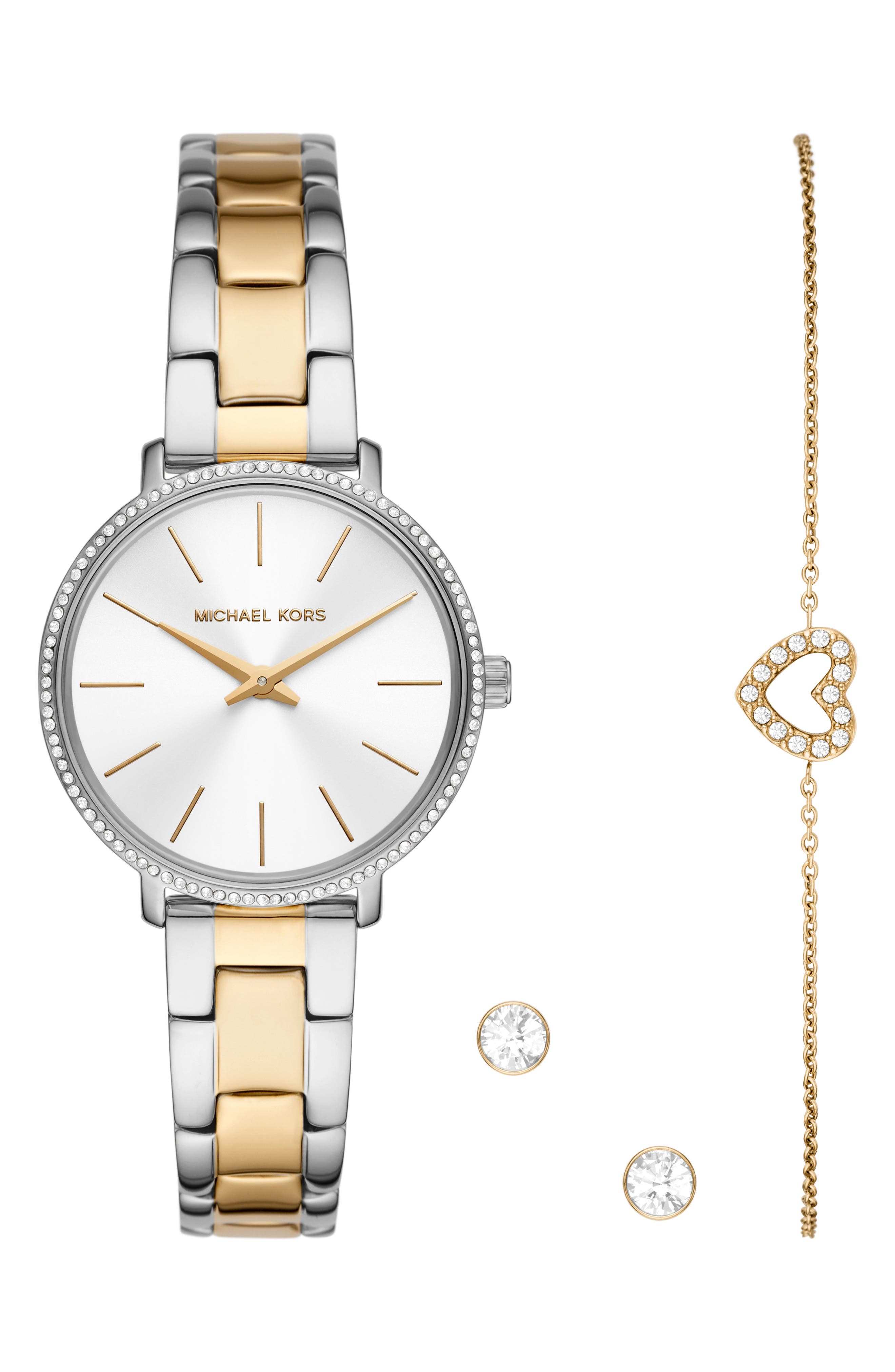 Michael Kors MICHAEL Michael Kors Mini Pyper Bracelet Watch, Earrings & Bracelet Set, 32mm