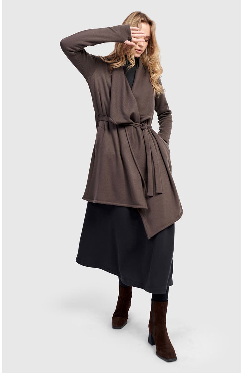 Alembika Cloud Wrap Cardigan, Alternate, color, Mocha