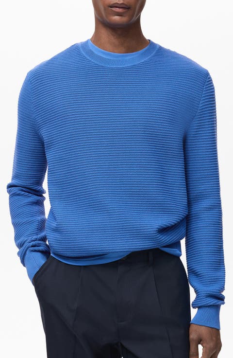 Crewneck Rib Cotton Sweater