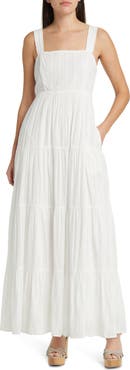 PAIGE Ginseng Tiered Cotton Maxi Sundress