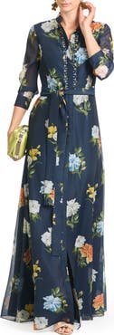 Sachin & Babi Addison Embellished Tie Waist Gown