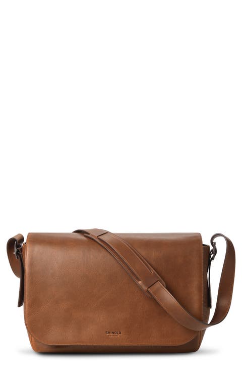 Runwell Leather Messenger Bag