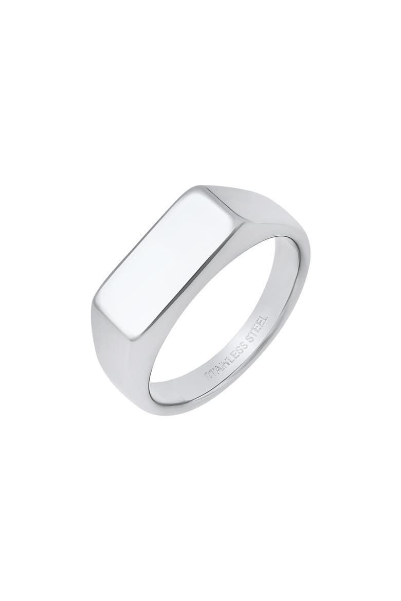 Men's Bar Ring, Alternate, color, SILVER