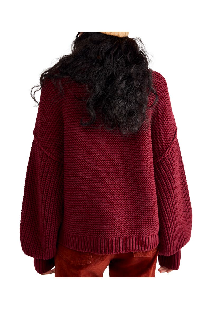 Dream Cable Crewneck Sweater, Alternate, color, CABERNET
