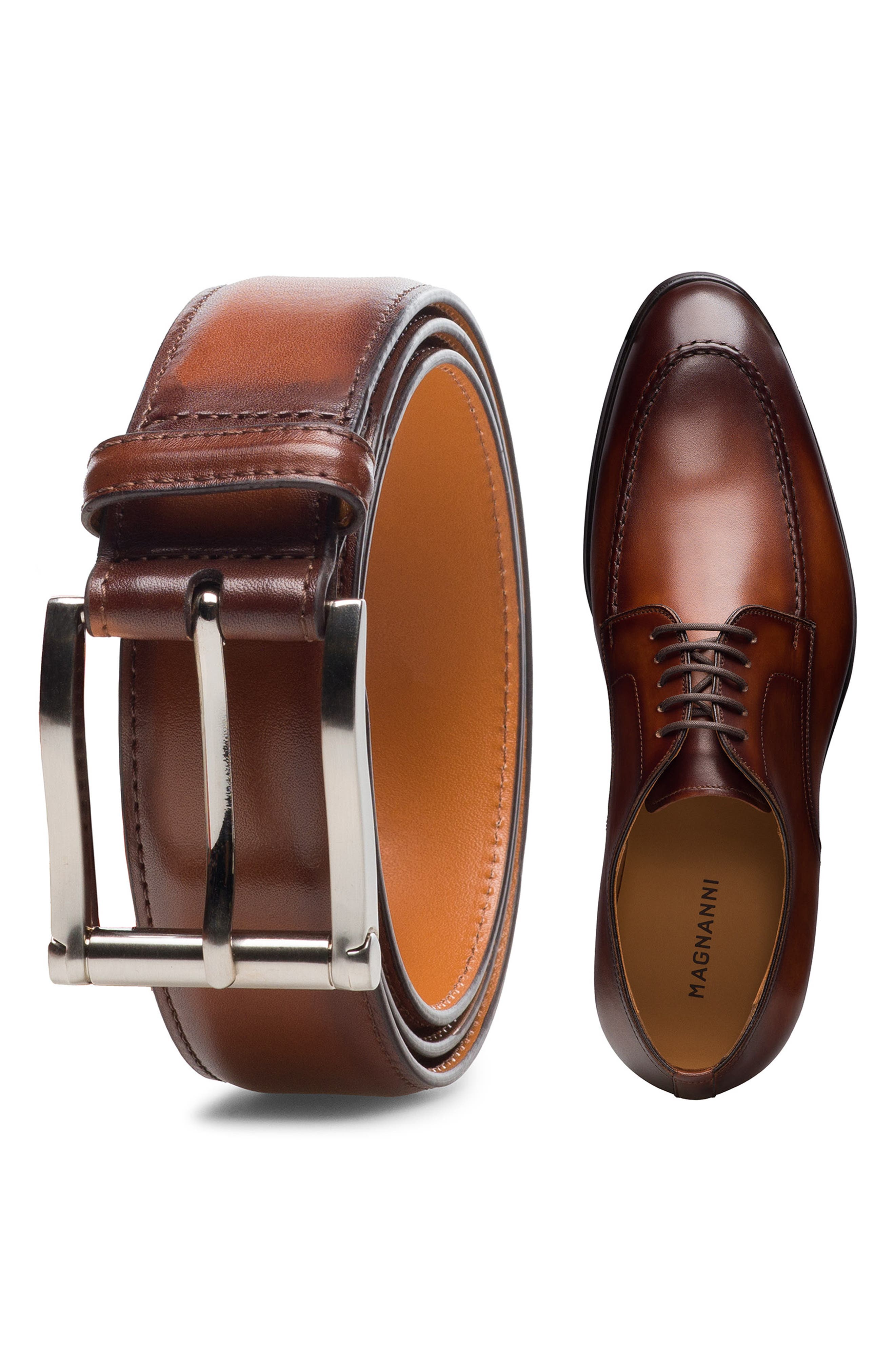 Magnanni Malta Derby, Alternate, color, Cognac