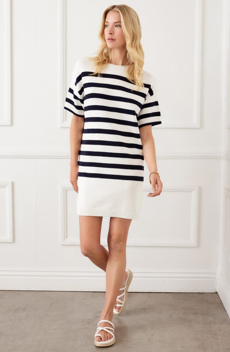 Karen Kane Stripe Sweater Dress, Alternate, color, Stripe