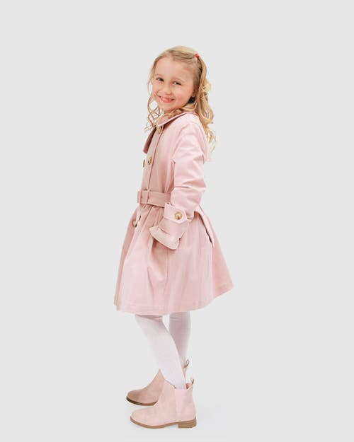 Belle & Bloom Miss Sunshine Trench Coat In Blush Pink