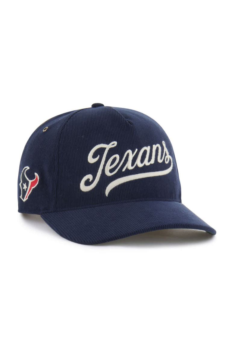 Men's '47  Navy Houston Texans Golden Age Corduroy Hitch Adjustable Hat, Main, color, Navy